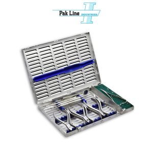Orthodontic Plier Set in Cassette (PL-OR-6301) — German-grade stainless steel AISI 420, manufactured by Pak Line Industries, Sialkot