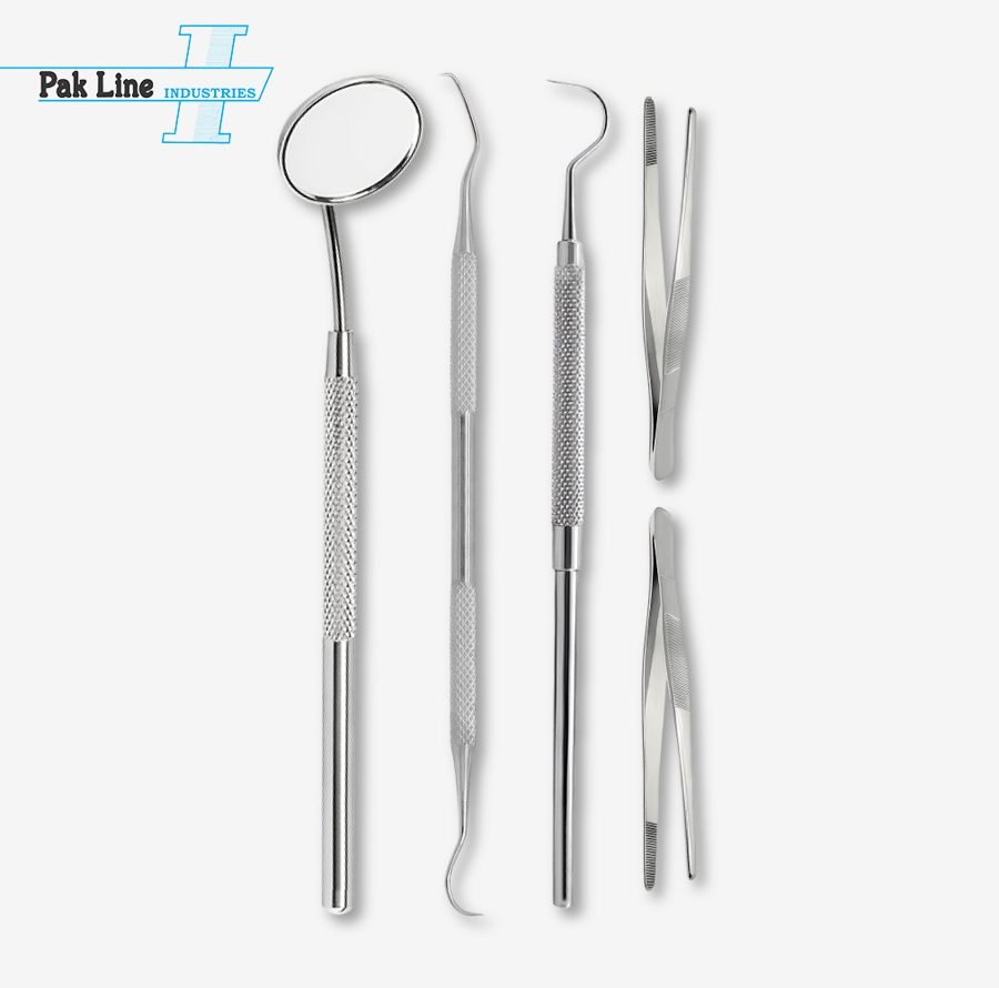 Dental Examination Kit (PL-DD-4401) — German-grade stainless steel AISI 420, manufactured by Pak Line Industries, Sialkot