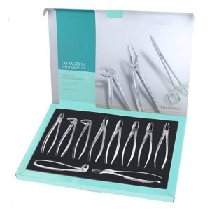 English Pattern Extracting Forceps Set (PL-DX-4101) — German-grade stainless steel AISI 420, manufactured by Pak Line Industries, Sialkot